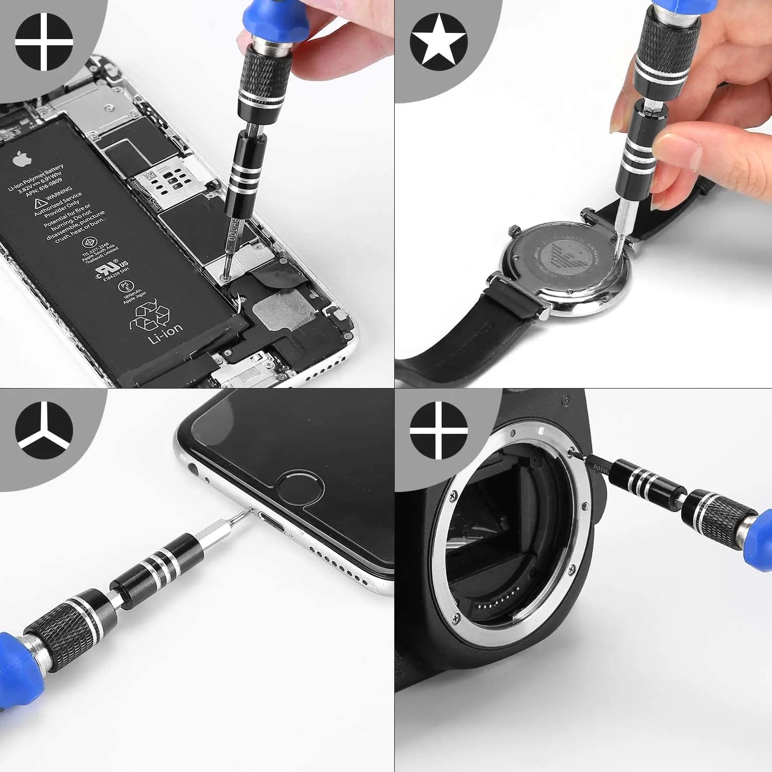 Hautton Precision Screwdriver Set, 60 in 1 with 56 Bits Magnetic Screwdriver Kit, Stainless Steel Blue & Black pattanaustralia