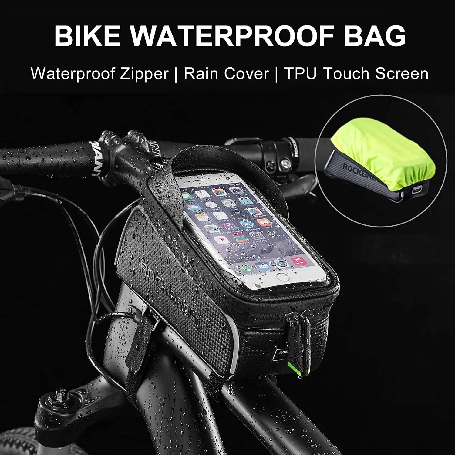 ROCKBROS Bike Phone Front Frame Bicycle Bag Waterproof Pattan Australia