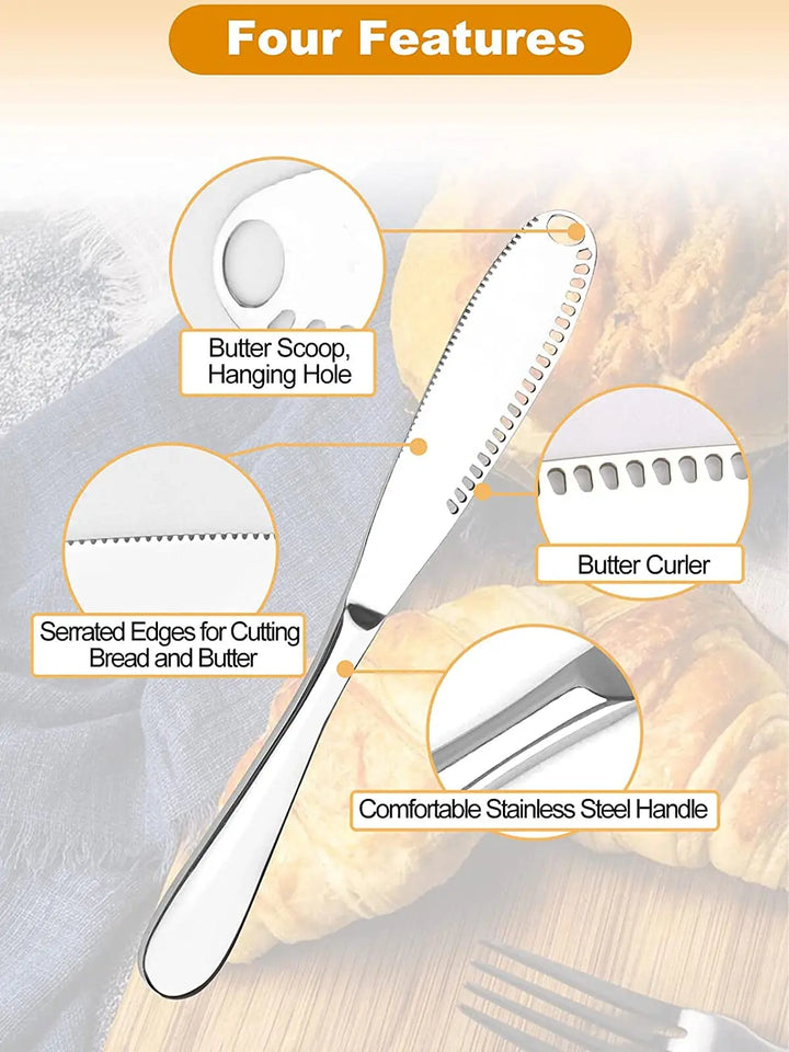 Multi-Function Butter Curler & Spreader with Serrated Edge for Butter, Cheese, Jams Jelly Pattan Australia