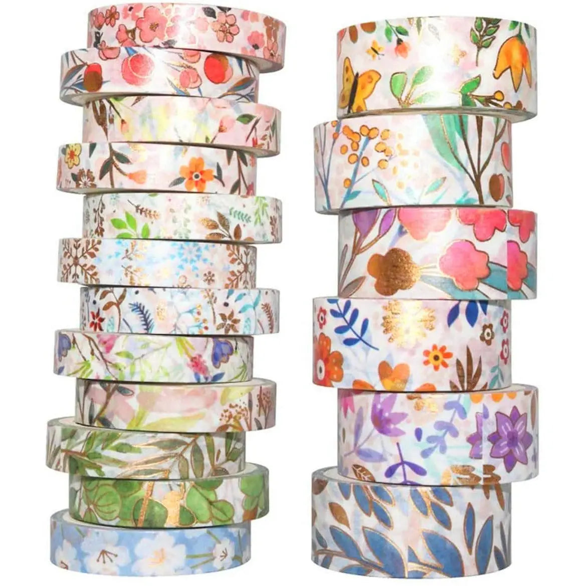 YUBX Flower Gold Washi Tape Set VSCO Foil Decorative Tape for DIY Crafts Pattan Australia