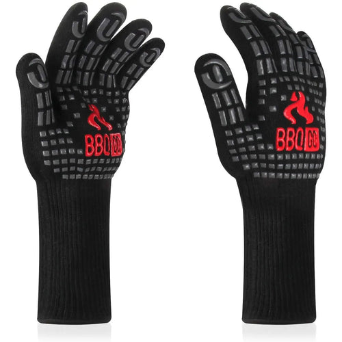 Extreme Heat Resistant Grilling Gloves, Non-Slip Silicone Insulated Grill Mitts Pattan Australia