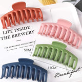 5 Pack Big, Nonslip Hair Claw Clips, Banana Matte Plastic Jaw Pattan Australia