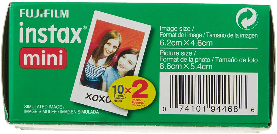 Fujifilm INSTAX Mini Instant Film Twin Pack (White) pattanaustralia