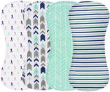 4 Pack Baby Burp Cloths Feeding, Nursing Towel Accessory, 3 Layers Absorbent Pattan Australia