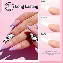 Load image into Gallery viewer, Poly Gel Nail Kit with Lamp, Pink Nude Glitter Colours Poly Nail Extension Gel Kit, Easy Quick Builder Gel with Rhinestone, Dual Forms, Complete Polygel Kit
