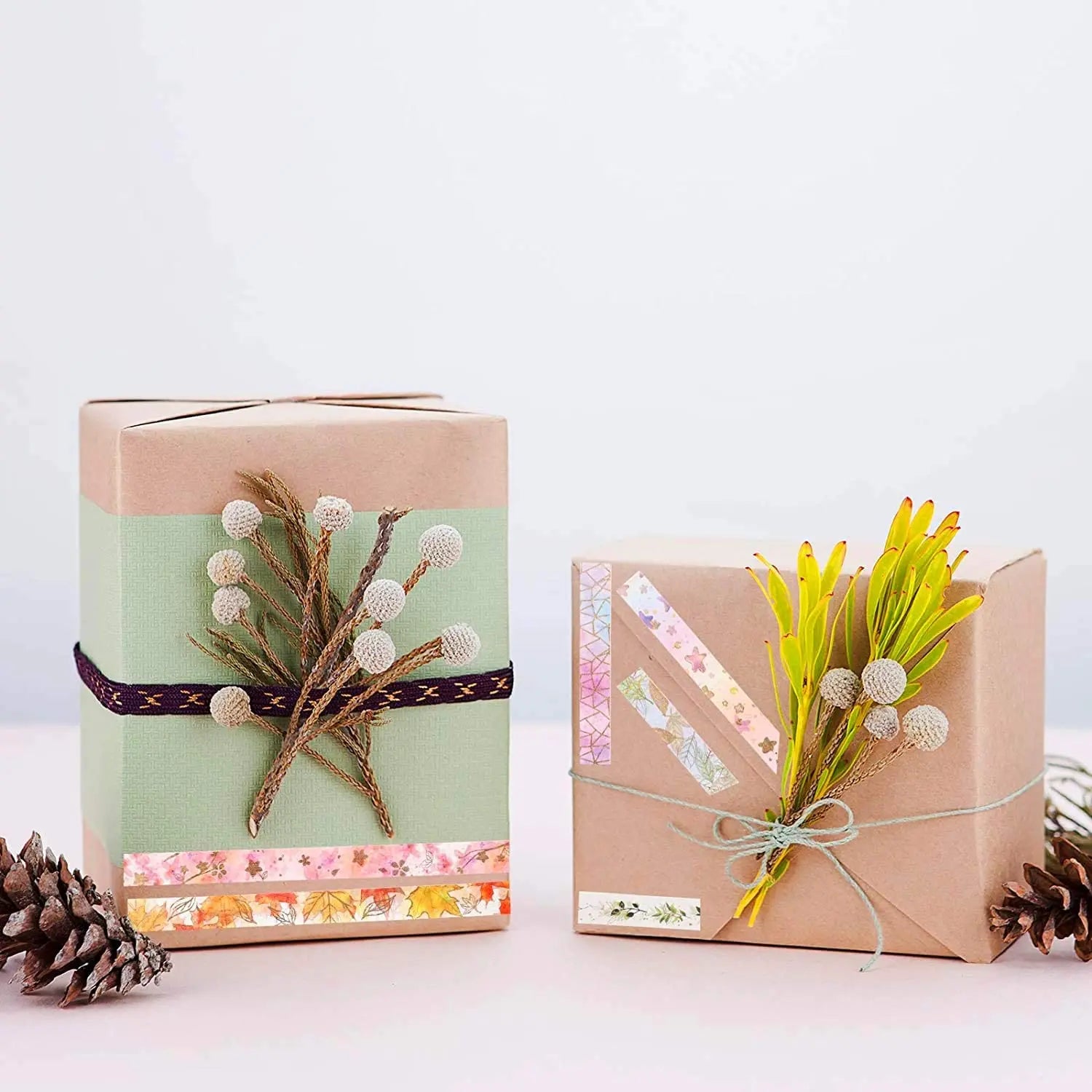 YUBX Flower Gold Washi Tape Set VSCO Foil Decorative Tape for DIY Crafts Pattan Australia