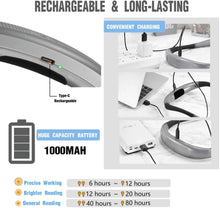 Load image into Gallery viewer, LED Neck Reading Light, 6 Brightness Levels, Bendable Arms, Rechargeable, Long Lasting, Perfect for Reading, Knitting, Camping, Repairing
