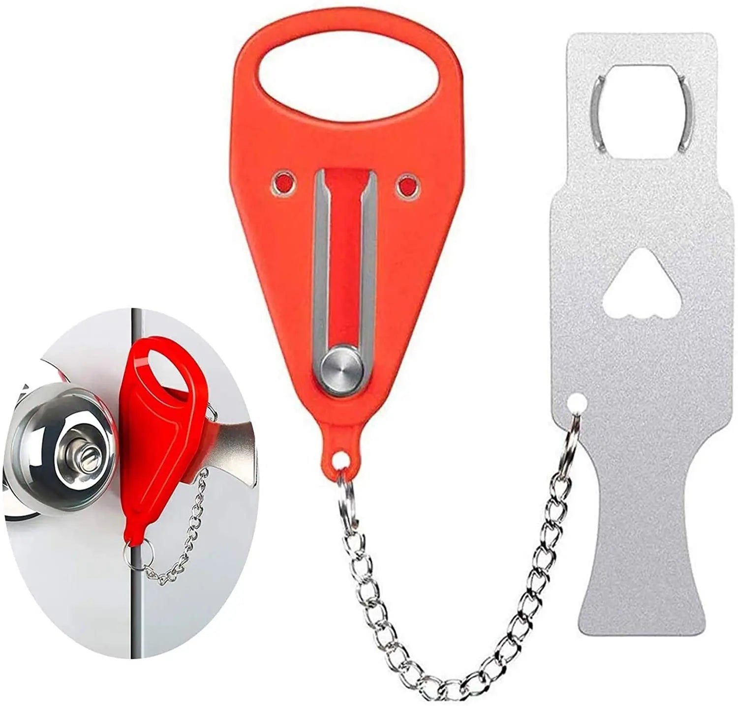 Portable Door Lock for Travel, Door Lock Self-Defense Security Device for Home, Apartment, Hotel, Living Motel, School Dorm, House pattanaustralia