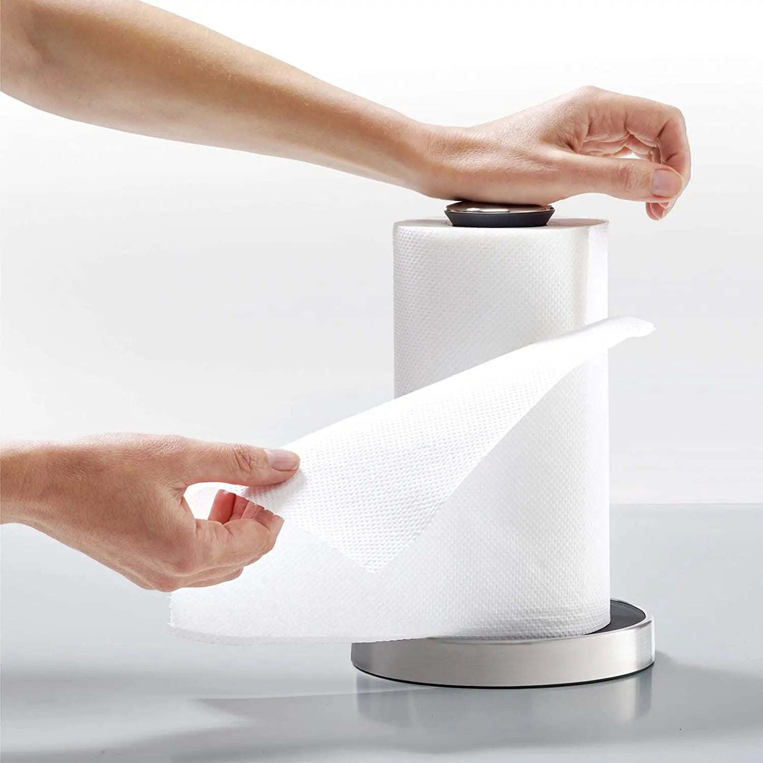 Push & Tear - Kitchen Roll Holder Cleaning & Organization, Grey pattanaustralia