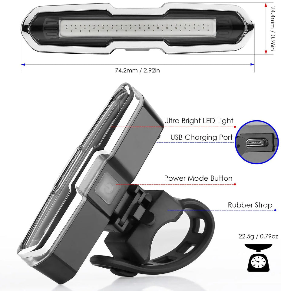 Canway Ultra Bright Bike Light USB Rechargeable, LED Bicycle Rear Light Pattan Australia