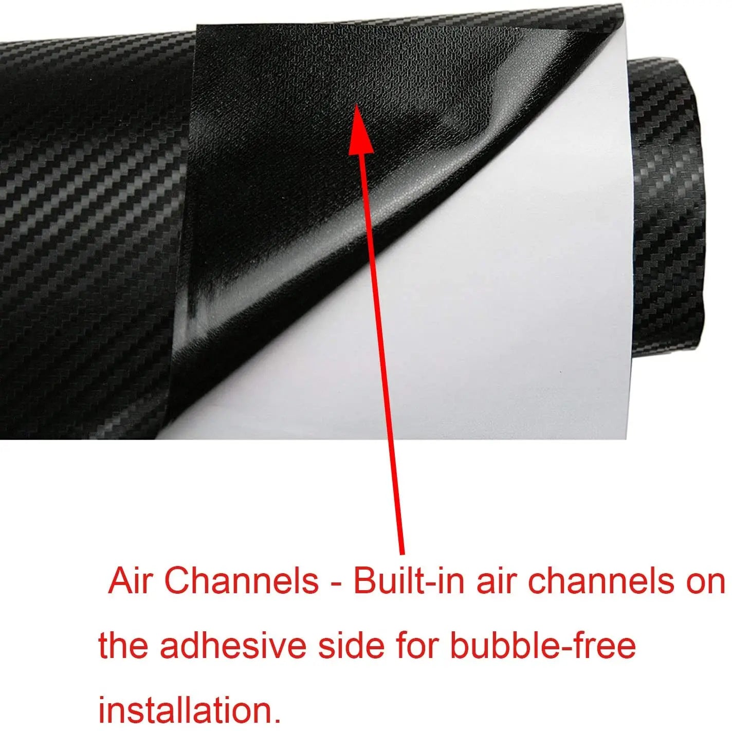 LZLRUN 3D Carbon Fiber Vinyl Wrap - Outdoor Rated for Automotive Use 12" x 60" pattanaustralia