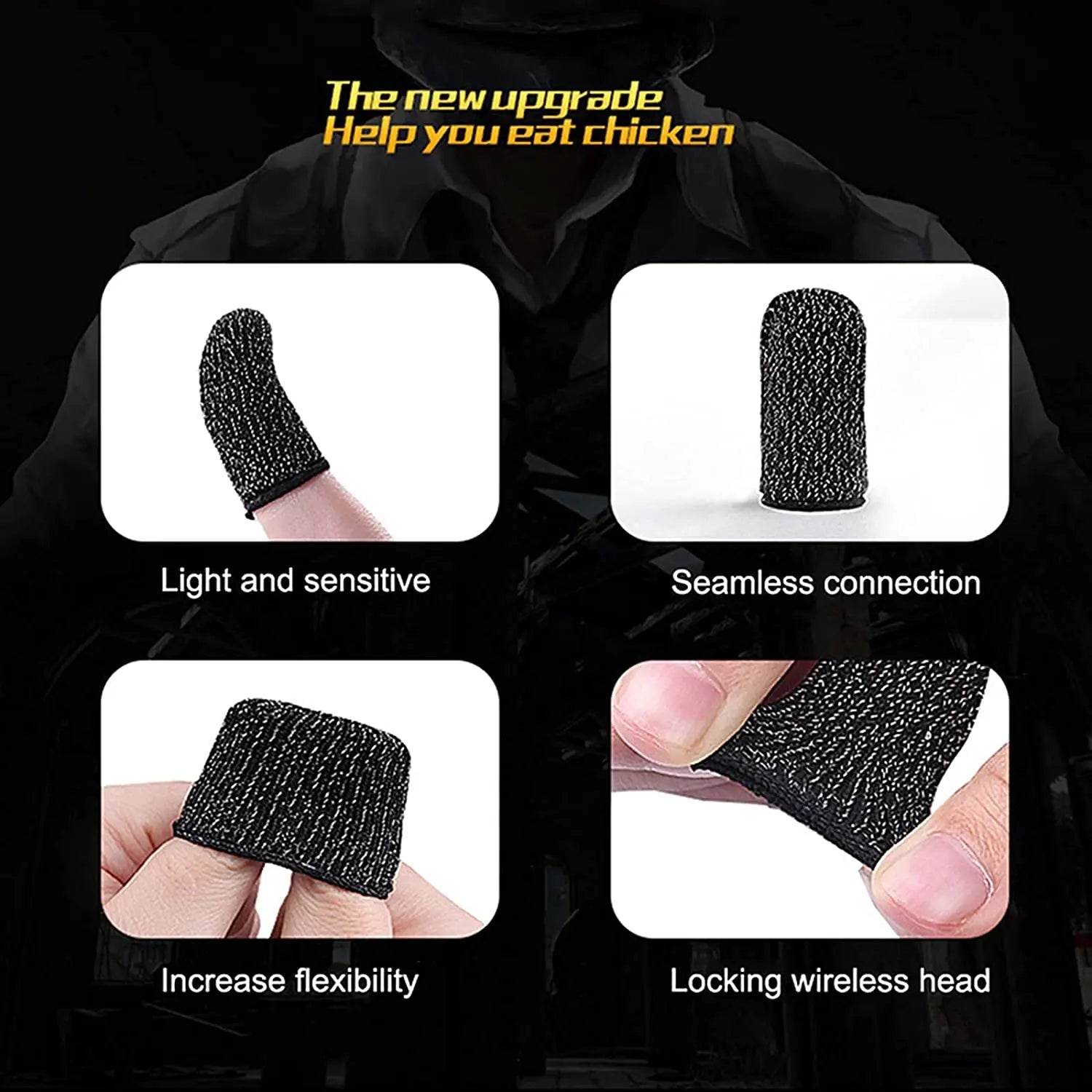 Anti-Sweat Breathable Gaming Thumb Full Touch Screen Sensitive Pattan Australia