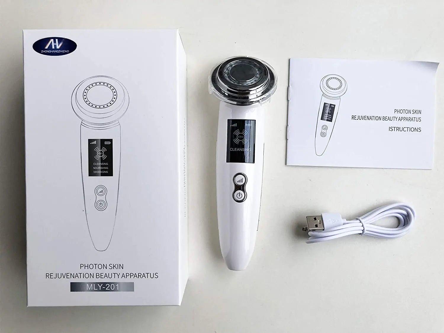 5 in 1 Facial Massager Skin Care Beauty Device, Photon Skin Rejuvenation Apparatus Pattan Australia