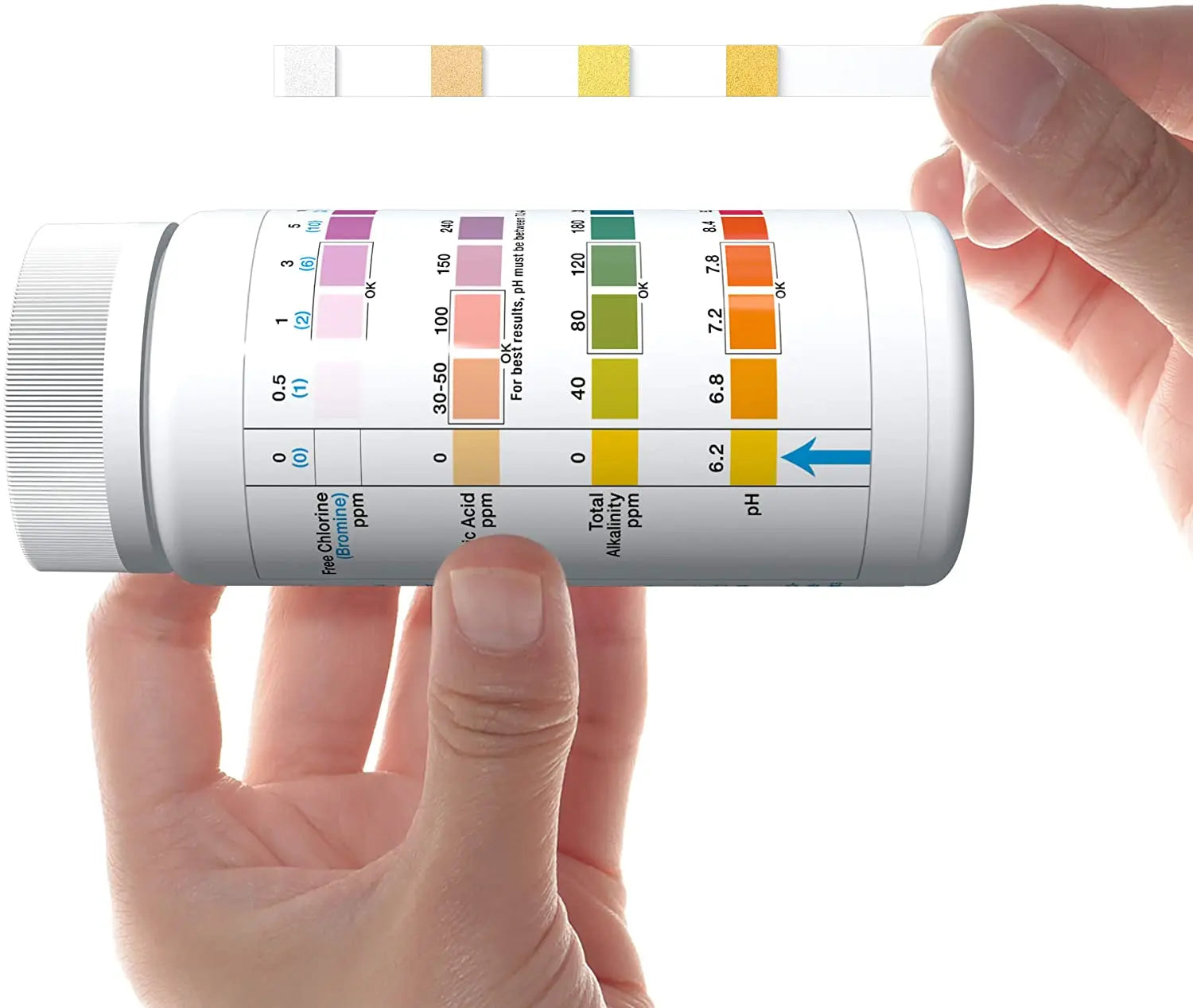 5 in 1 Pool Test Strips,125 Strips SPA Test Strips for Hot Tub, Water Test Kit, Accurate Cyanuric Acid, Free Chlorine, Alkalinity,Bromine,and pH Testing Pattan Australia