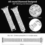 Goton Jewelry Band Compatible with Apple 5,4,3,2,1 Watch Band 40mm, 38mm, Women Luxury Diamond Bling Crystal Stainless Metal Strap Silver pattanaustralia