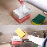 Albayrak 2-in-1 Soap Dispenser for Kitchen, Sponge Holder, Instant Refill, Durable & Rust proof 13 oz Pattan Australia