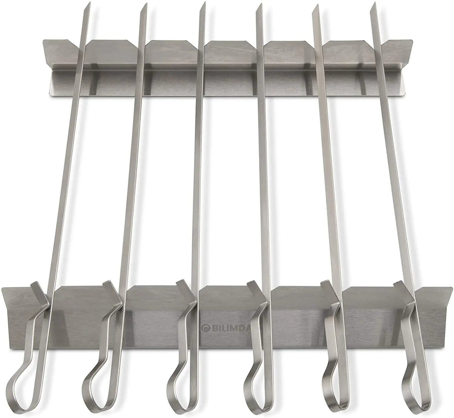 Stainless Steel Adjustable Elevated Barbecue Skew Holder for 6  - Perfect for Shish Kebab, Smoker Grill Oven Pattan Australia