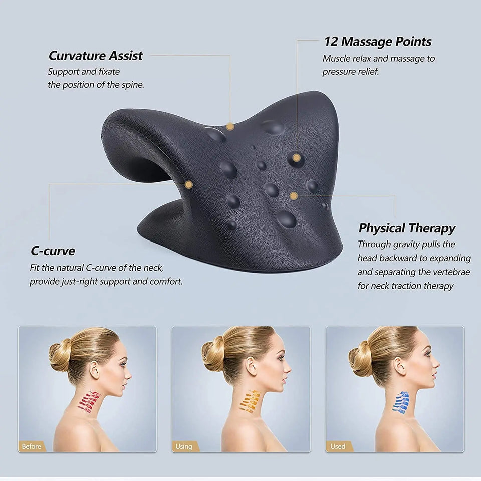 Neck Stretcher for Neck Pain Relief Cervical Traction Device for Cervical Spine Restore Neck and Shoulder Relaxer pattanaustralia