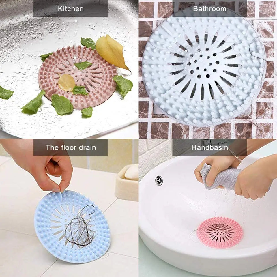 Shower Drain Cover, Sink Strainer, Drain Protector for Laundry, Bathroom, Kitchen  Filter  Thermo-Plastic 5 Colors in 1 Pack pattanaustralia