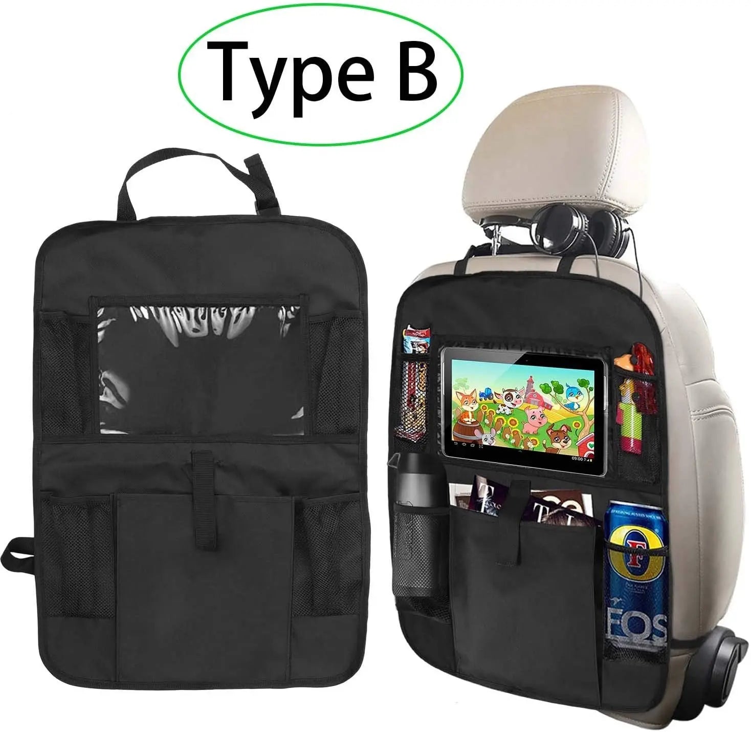 Car Back Seat Organizer, 2 Pack of Oxford Waterproof Car Seat Protector with Tablet Holder, Multi-Pocket Car Storage Bag for Kids and Toddlers pattanaustralia