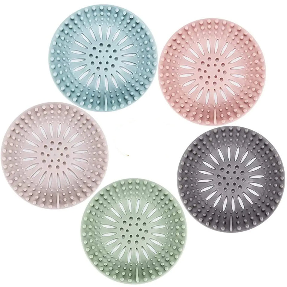Shower Drain Cover, Sink Strainer, Drain Protector for Laundry, Bathroom, Kitchen  Filter  Thermo-Plastic 5 Colors in 1 Pack pattanaustralia