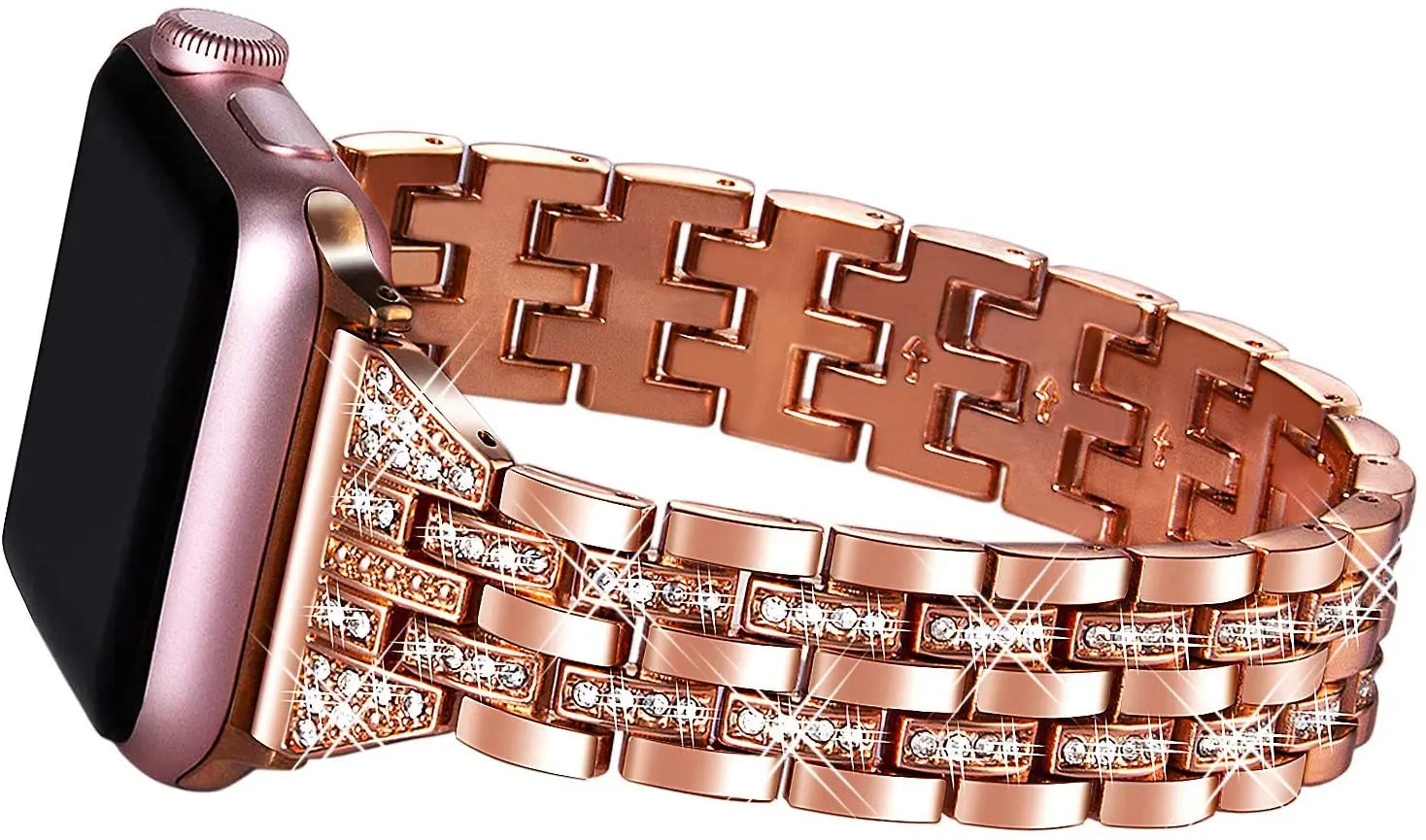 VIQIV Bling Bands for Compatible Apple Watch Band 38mm 40mm 42mm 44mm iWatch Series  Womens Elegant Slim Crystal Diamond Jewelry Metal Wristband Strap pattanaustralia