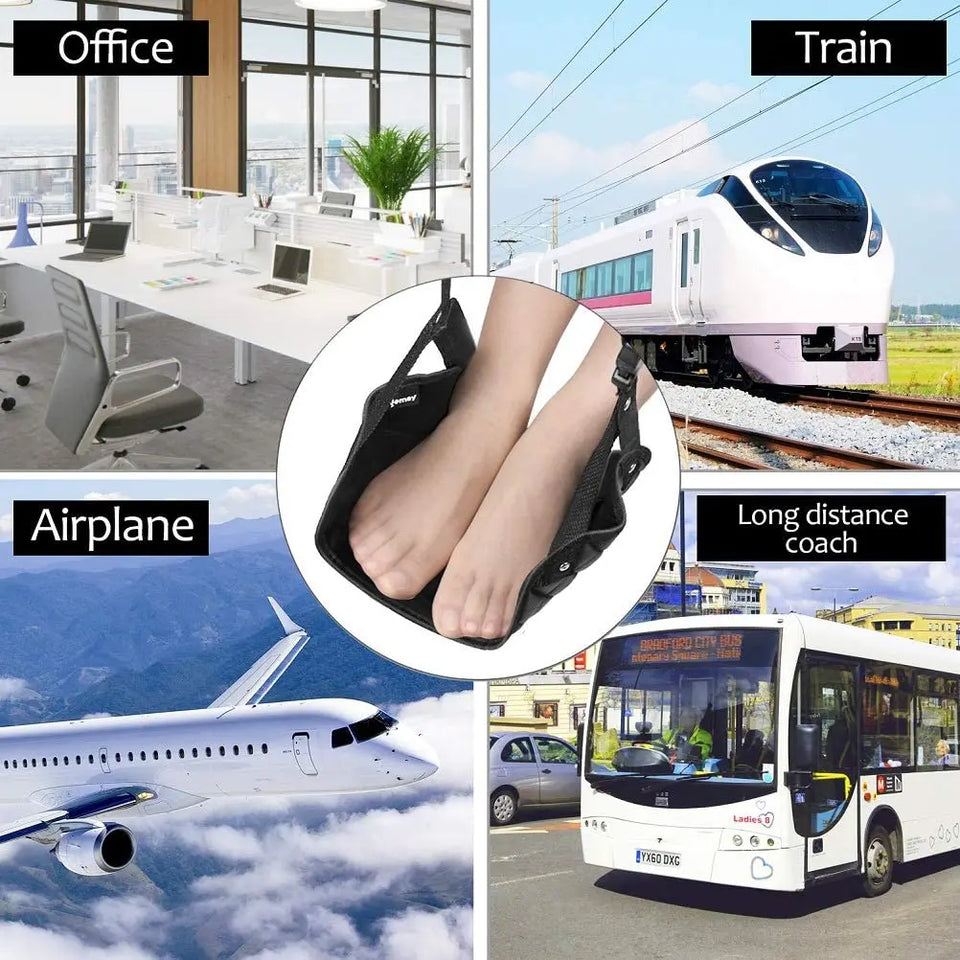 Airplane Travel Accessories - Portable Travel Foot Hammock Pattan Australia
