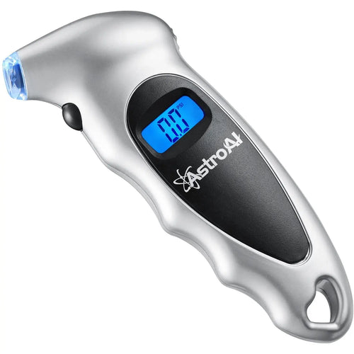 AstroAI Digital Tire Pressure Gauge 150 PSI 4 Settings for Car Truck Bicycle with Backlit LCD and Non-Slip Grip, Silver (1 Pack) pattanaustralia