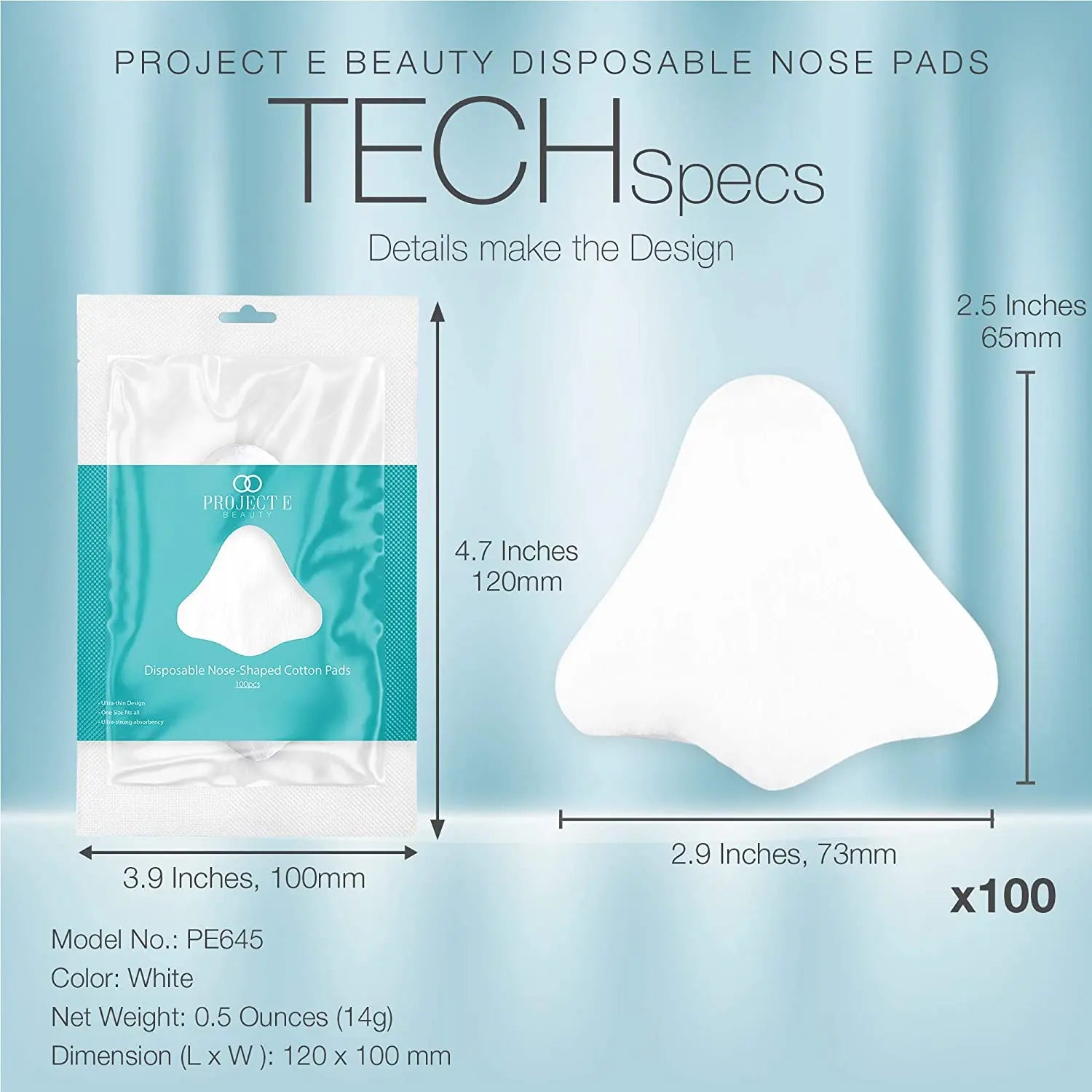 Project E Beauty 100PCS Disposable, Non-woven cotton Natural Spa Skin Care Pattan Australia