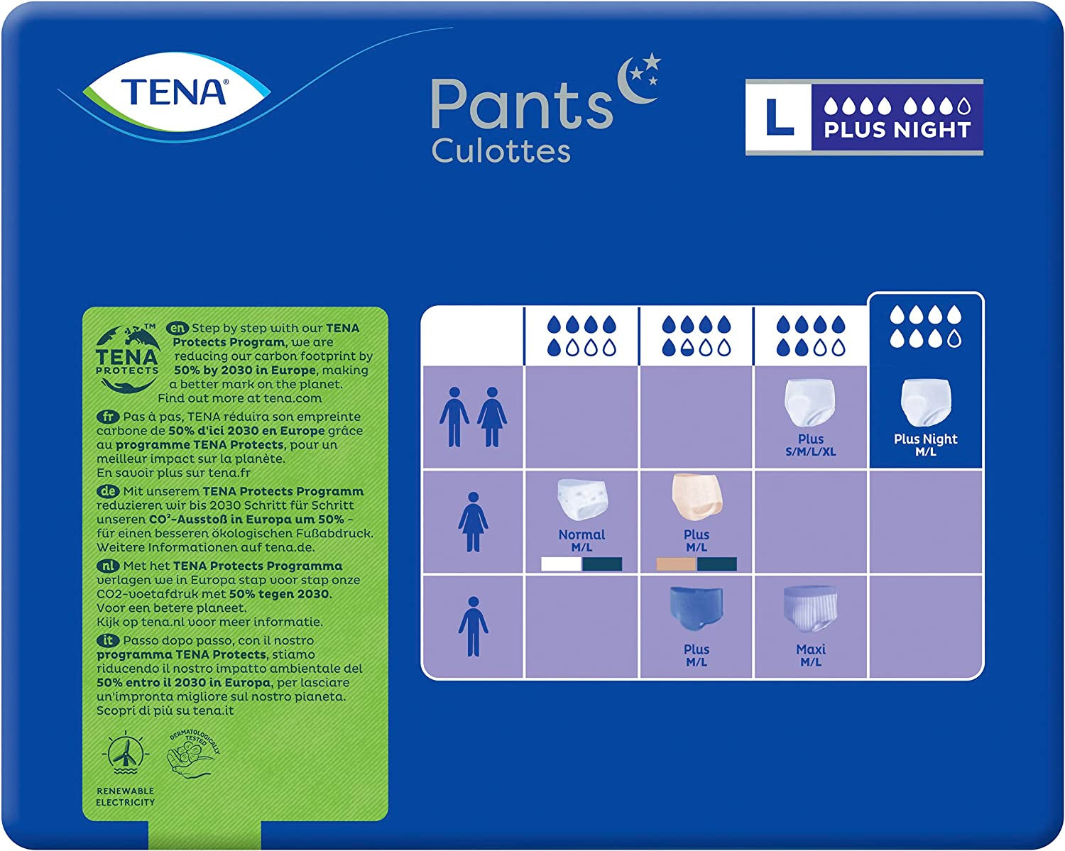 Night Pants, Unisex, Heavy Incontinence (Pack of 12), Large 12 Count, Pack of 12