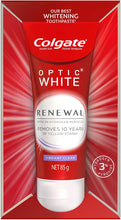Load image into Gallery viewer, Optic White Renewal Vibrant Clean Teeth Whitening Toothpaste, 85G, with 3 Percent Hydrogen Peroxide, Enamel Safe
