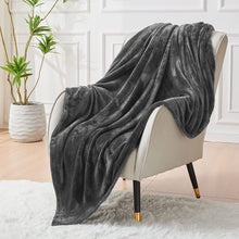 Load image into Gallery viewer, Fleece Blankets 152X203Cm - 300GSM Lightweight Flannel Microfiber Fuzzy Soft Cozy Blanket for Bed, Sofa, Couch, Travel, Camping (Charcoal)
