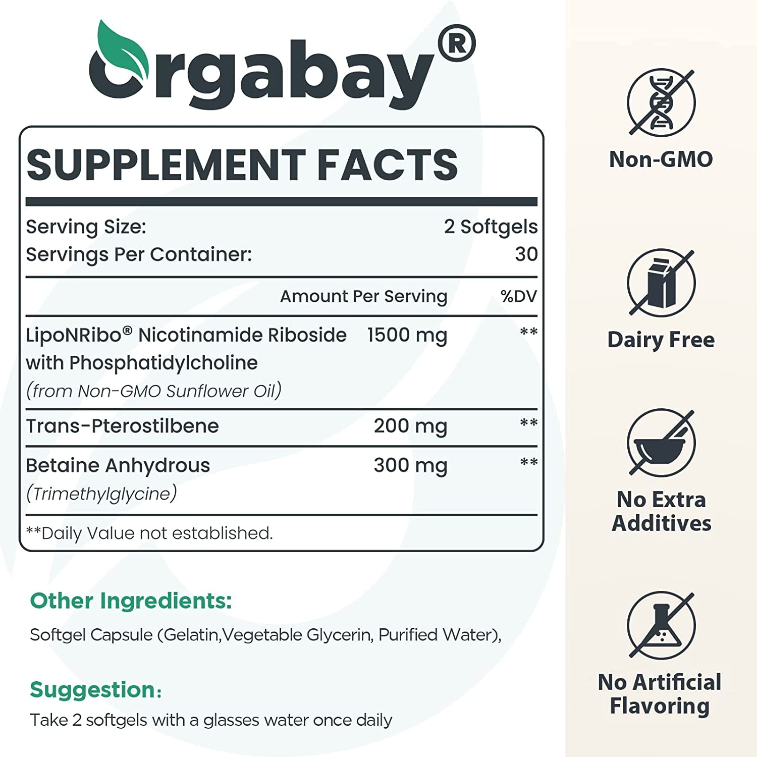 Liposomal Nicotinamide Riboside 2000 MG with TMG and Pterostilbene, Similar to NMN Supplements Boost NAD+, Metabolism Booster Support Healthy Aging ,120 Count