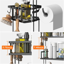 Load image into Gallery viewer, Over the Toilet Storage Shelf, 2-Tier Bathroom Storage Organizer Upgrade Punch-Free Toliet Storage Shelf, Home Storage Rack with Hooks Shelf (White)
