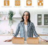 5 Pack Bamboo Storage Bag Organizer Food Storage Bag Organizer Holders Kitchen Drawer Dispenser Compatible with Gallon, Quart, Sandwich, Snack, Candy Variety Size Bags