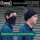 Mens Bandana Head Wrap - Womens Elastic Headband Japanese Long Hair Dreads Black