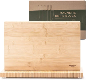 Deluxe Magnetic Knife Block - Extra Large - Pre-Assembled Double Sided Knife Storage - Magnetic Kitchen Knife Holder Great as a Steak Knife Block Universal for Home Kitchen Counter Organisation
