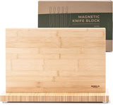 Deluxe Magnetic Knife Block - Extra Large - Pre-Assembled Double Sided Knife Storage - Magnetic Kitchen Knife Holder Great as a Steak Knife Block Universal for Home Kitchen Counter Organisation