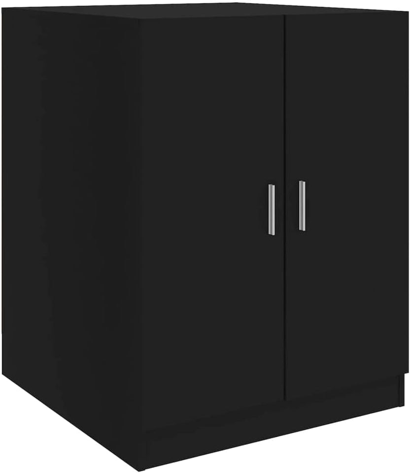 Washing Machine Cabinet Bathroom Washroom Toilet Laundry Room Cabinet Cupboard Shelf Rack Storage Organiser Home Furniture Black
