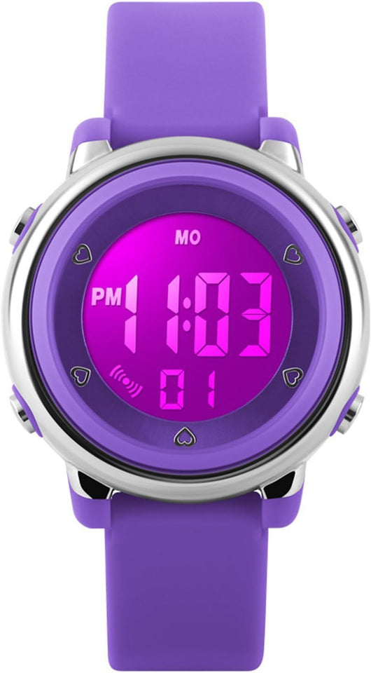 My-Watch Girls Digital Watch Sport Waterproof Kids Outdoor Stopwatch LED Luminescent Wrist Watches