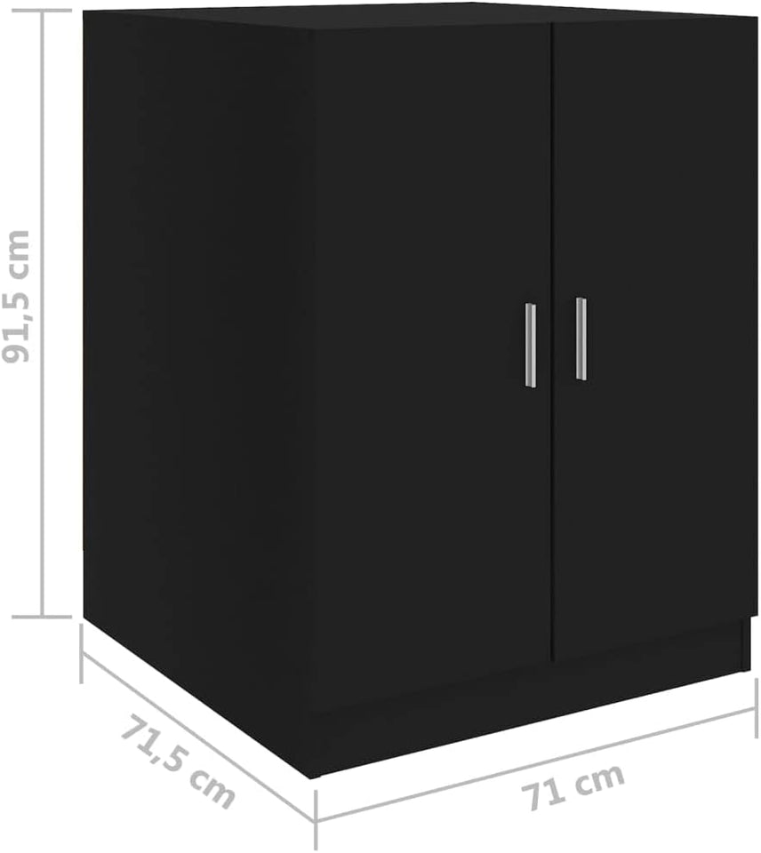 Washing Machine Cabinet Bathroom Washroom Toilet Laundry Room Cabinet Cupboard Shelf Rack Storage Organiser Home Furniture Black