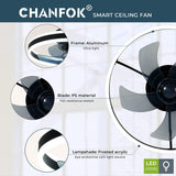Smart Ceiling Fans with Lights Compatible with Alexa and Google Assistant 20", Low Profile Ceiling Fan with Lights Remote,App Control,6 Speed Reversible Blades for Bedroom/Living Room