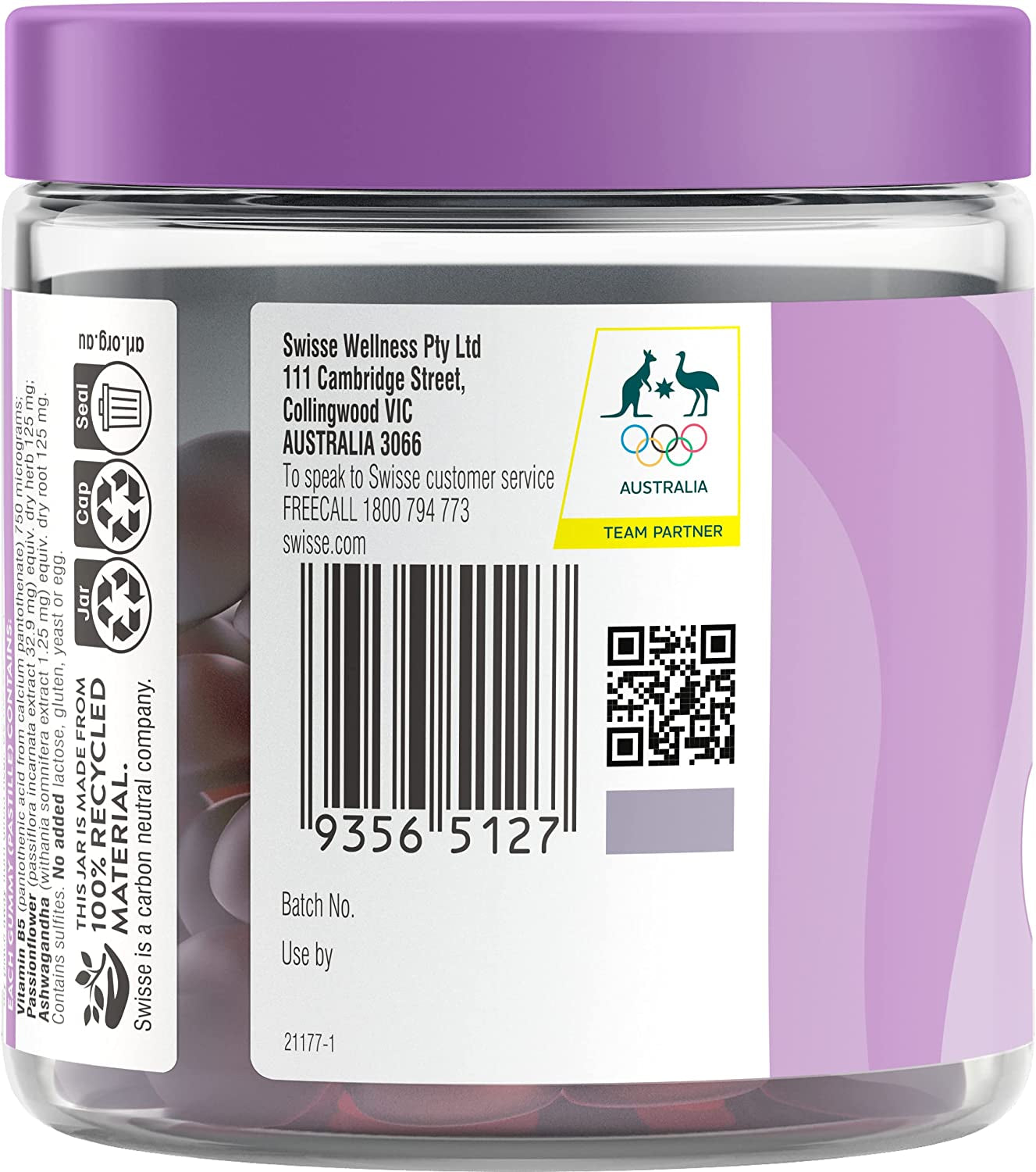 Swisse Ultiboost Calm + Sleep Gummies | Assists the Body in Coping with Stress | 60 Pack