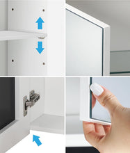 Load image into Gallery viewer, Welba Bathroom Cabinet with Mirror Adjustable Shelves Cupboard Shower Mirror Cabinet Wall Mount Storage Cabinet 90 X 72Cm
