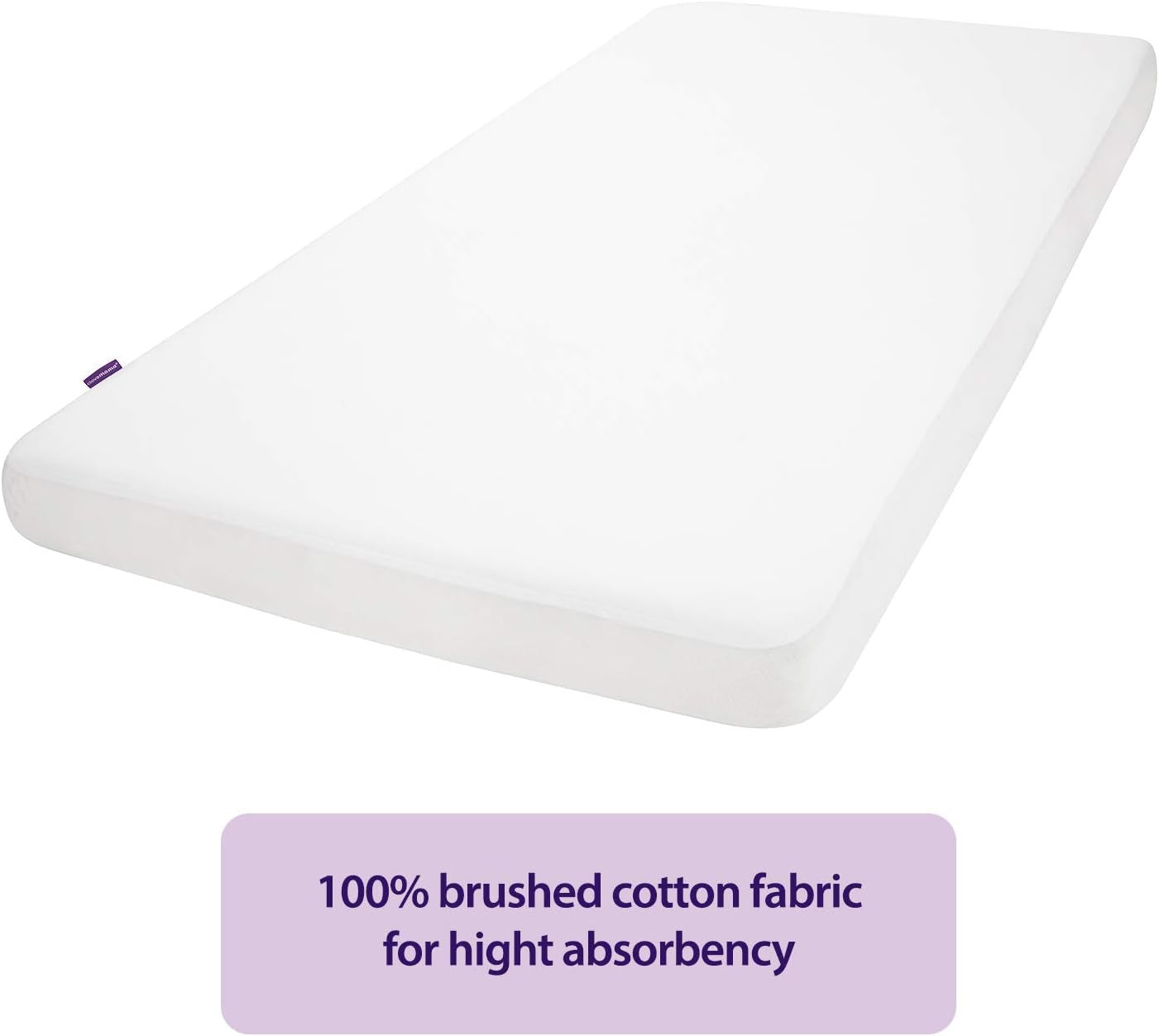 Waterproof Mattress Protector, Cotton Fitted Sheet for Small Double Bed - White 120X190X30 Cm