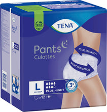 Load image into Gallery viewer, Night Pants, Unisex, Heavy Incontinence (Pack of 12), Large 12 Count, Pack of 12
