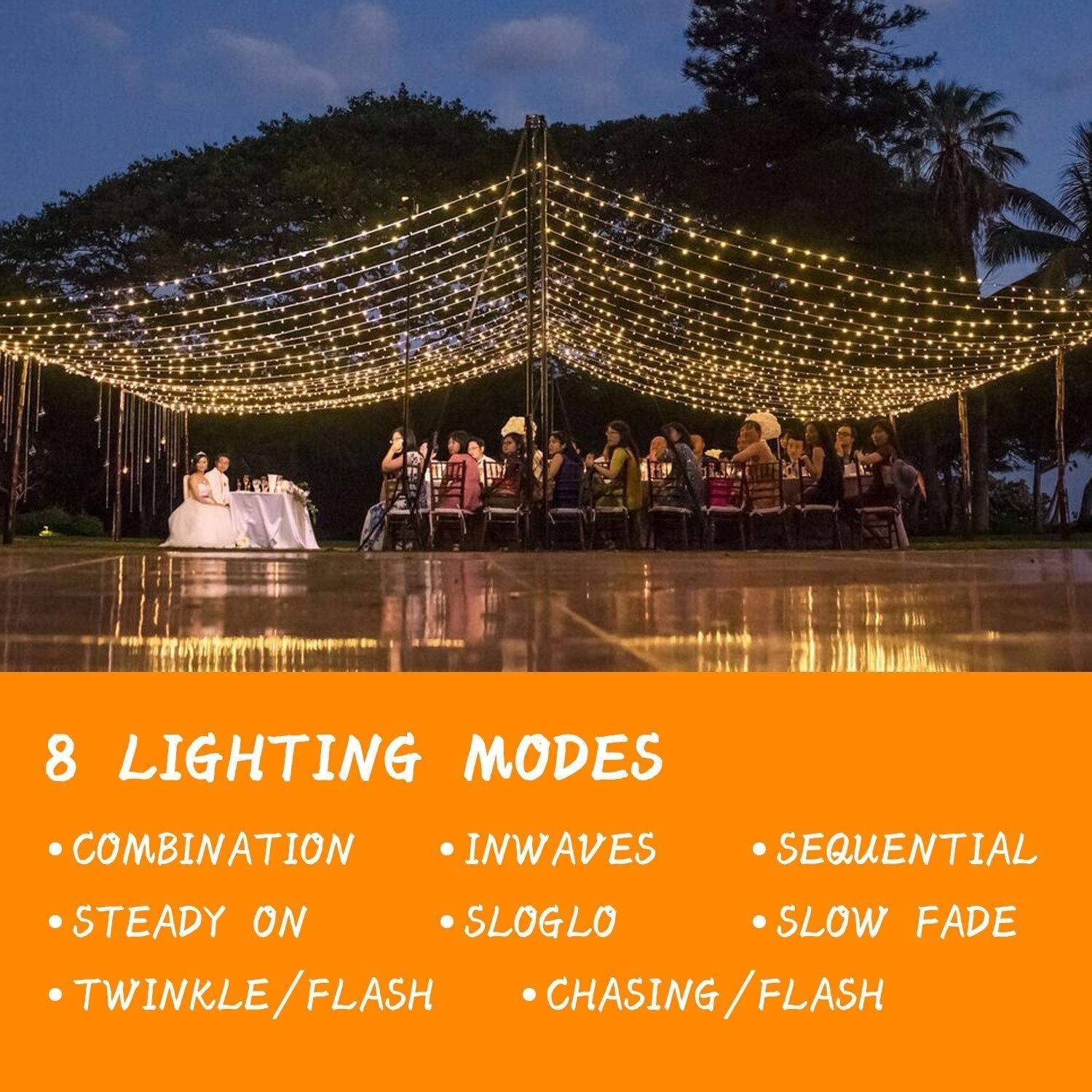 Curtian String Lights,  300 LED Window Curtain String Light with Remote Control Timer for Christmas Wedding Party Home Garden Bedroom Outdoor Indoor Decoration (Warm White)