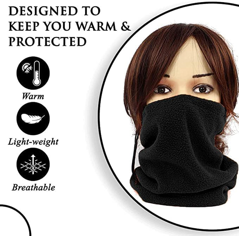 Neck Gaiter Fleece Neck Warmer Snood Tube Balaclava Scarves Scarf Ski Cycling Winter Warm