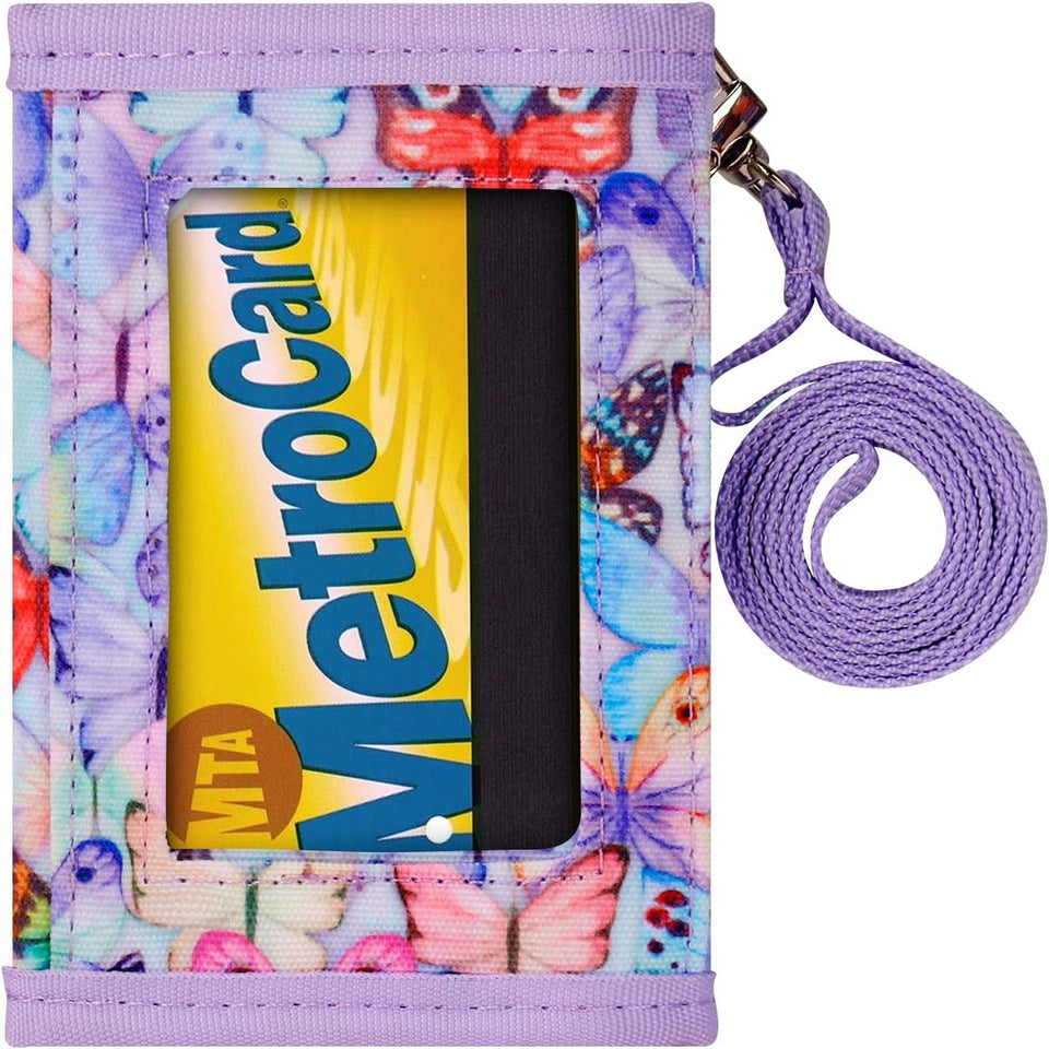 Kids Wallets for Girls, Butterfly-Colorful, Small