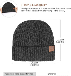Winter Beanie Hat Thermal Knitted Hat Running Hats Winter Hat for Men and Women